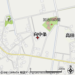 新潟県新発田市向中条周辺の地図