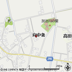 新潟県新発田市向中条2848周辺の地図