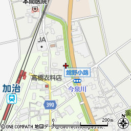 新潟県新発田市館野小路90周辺の地図