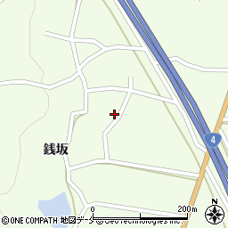 宮城県白石市大平中目道下前周辺の地図
