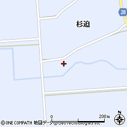 宮城県角田市藤田下六郎田周辺の地図