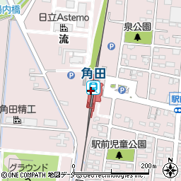 角田駅周辺の地図