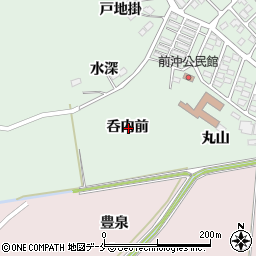 宮城県角田市横倉呑内前周辺の地図