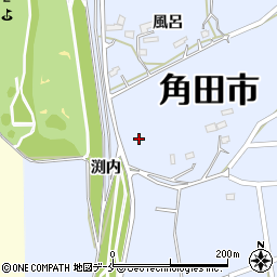宮城県角田市藤田風呂周辺の地図
