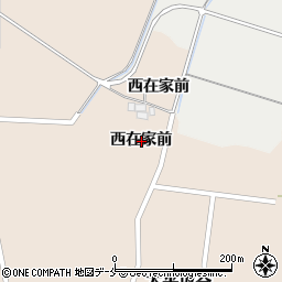 宮城県白石市大平坂谷西在家前周辺の地図