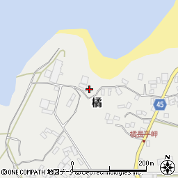 新潟県佐渡市橘180周辺の地図