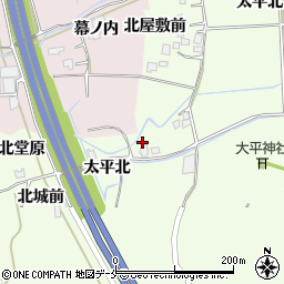 宮城県白石市大平中目日影5周辺の地図