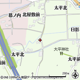 宮城県白石市大平中目日影8周辺の地図