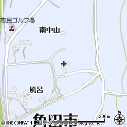 宮城県角田市藤田南中山周辺の地図