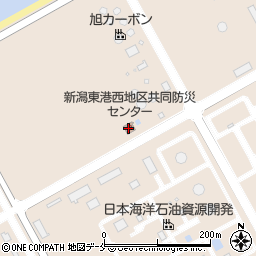 新潟東港西地区共同防災センター周辺の地図