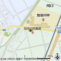 新発田市教育施設児童センター　分館加治川児童館周辺の地図