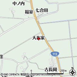 宮城県角田市横倉大在家周辺の地図