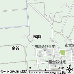 宮城県角田市横倉（松崎）周辺の地図
