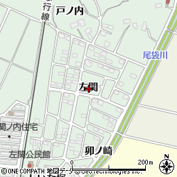 宮城県角田市横倉左関周辺の地図