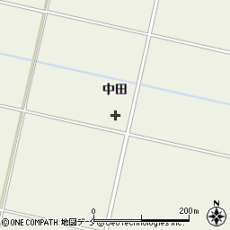 宮城県角田市佐倉（中田）周辺の地図