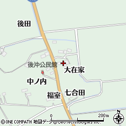 宮城県角田市横倉桐木下周辺の地図