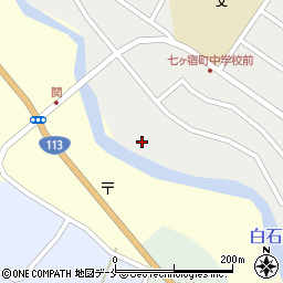 宮城県刈田郡七ヶ宿町内川周辺の地図