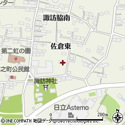 宮城県角田市佐倉東周辺の地図