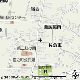 宮城県角田市佐倉諏訪脇南27周辺の地図