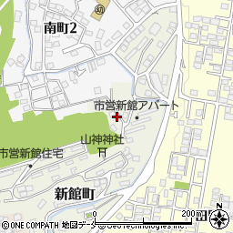 宮城県白石市新館町周辺の地図