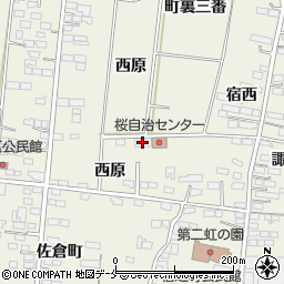 角田市桜自治センター周辺の地図