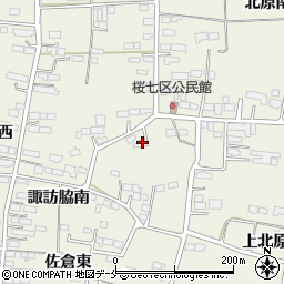 宮城県角田市佐倉諏訪脇南121周辺の地図