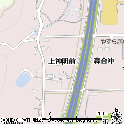 宮城県白石市大平森合上神明前周辺の地図