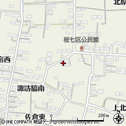 宮城県角田市佐倉諏訪脇南119周辺の地図