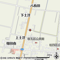 宮城県角田市佐倉八枚田周辺の地図