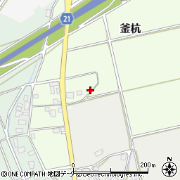 新潟県新発田市釜杭周辺の地図