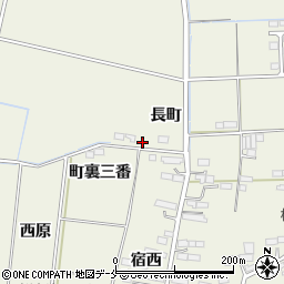 宮城県角田市佐倉長町周辺の地図