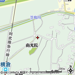 宮城県角田市横倉南光院周辺の地図