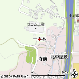 宮城県白石市福岡蔵本一本木周辺の地図