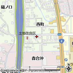 宮城県白石市福岡蔵本西町周辺の地図