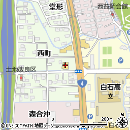 平禄寿司宮城白石店周辺の地図