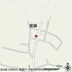 宮城県角田市岡梁瀬周辺の地図