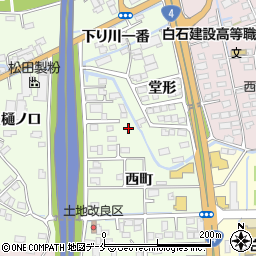 宮城県白石市福岡蔵本屋敷前周辺の地図