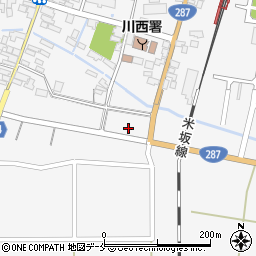 山形県東置賜郡川西町上小松1787周辺の地図