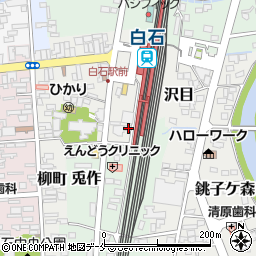 宮城県白石市沢目68周辺の地図