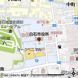 宮城県白石市周辺の地図