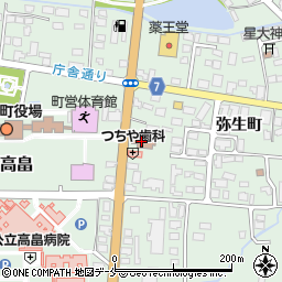 高畠郵便局周辺の地図