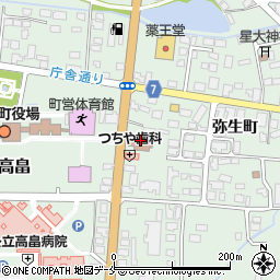 高畠郵便局周辺の地図