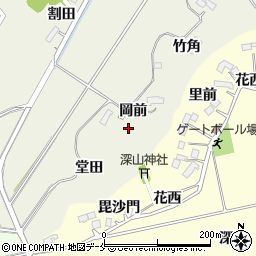 宮城県角田市岡竹角周辺の地図