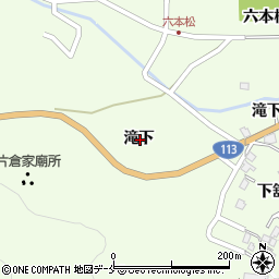 宮城県白石市福岡蔵本滝下周辺の地図