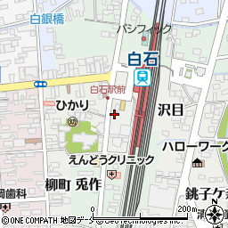 宮城県白石市沢目64周辺の地図