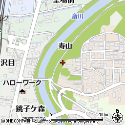 寿山公園周辺の地図