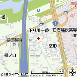 宮城県白石市福岡蔵本堂形102-2周辺の地図