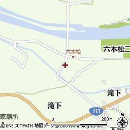 宮城県白石市福岡蔵本六本松一番周辺の地図