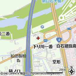 宮城県白石市福岡蔵本六本松一番37-3周辺の地図