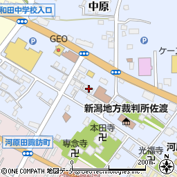 新潟県佐渡市中原341周辺の地図
